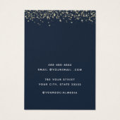 Moderne NAVY BLUSH FLORAL Oorbel Display kaart (Achterkant)