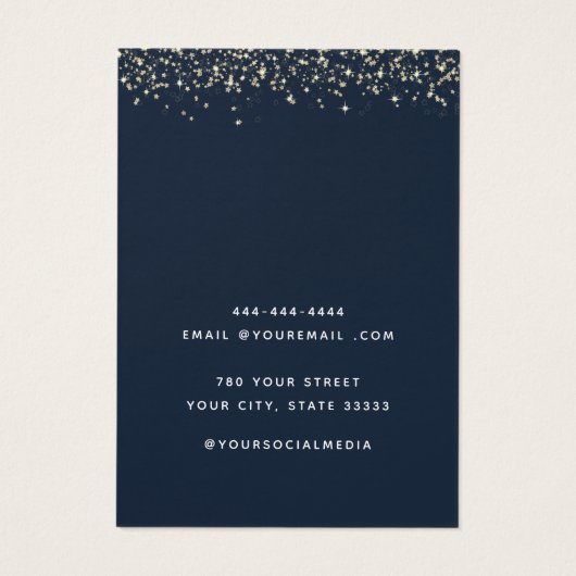 Moderne NAVY BLUSH FLORAL Oorbel Display kaart (Achterkant)