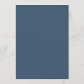 Moderne Navy Border Bruiloft Menu (Achterkant)