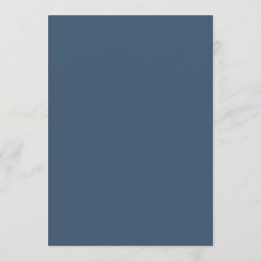 Moderne Navy Border Bruiloft Menu (Achterkant)