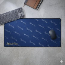 Moderne Navy Bureaumat met Custom Branding Accesso
