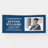 Moderne Navy Class van 2025 Custom Afstuderen Foto Spandoek (Horizontaal)