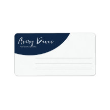 Moderne Navy Elegante Minimalistische Vormgeving V