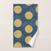 Moderne Navy en Gouden Stippen Bad Handdoek (Handdoek)