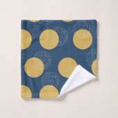 Moderne Navy en Gouden Stippen Bad Handdoek (Wasdoekje)
