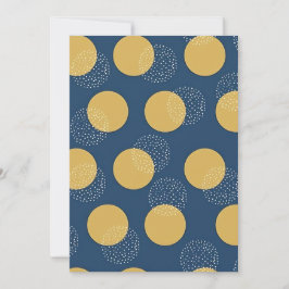 Moderne Navy en Gouden Stippen Bedankkaart