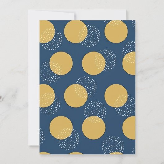 Moderne Navy en Gouden Stippen Bedankkaart (Voorkant)