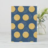 Moderne Navy en Gouden Stippen Bedankkaart (Staand voorkant)