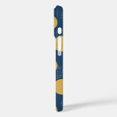 Moderne Navy en Gouden Stippen Case-Mate iPhone Case (Achterkant / Links)