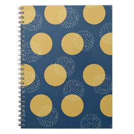 Moderne Navy en Gouden Stippen Notitieboek
