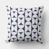 Moderne Navy Geometrische Worpkussen Kussen (Voorkant)