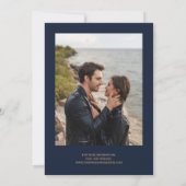 Moderne Navy Gold Agaat Foto Save The Date (Achterkant)