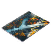 Moderne Navy & Goud Abstracte Bergtop – Luxe Notitieboek (Linkerzijde)