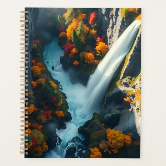 Moderne Navy & Goud Abstracte Bergtop – Luxe Planner (Voorkant)