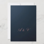 Moderne Navy Gouden Geometrische 'Save the Date'-k (Achterkant)