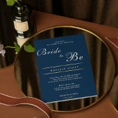 Moderne Navy klassieke bruid bruidsfeest Feestdagenkaart