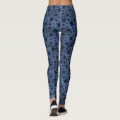 Moderne Navy Lichtblauwe Sterren Leggings (Achterkant)