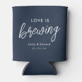 Moderne Navy Love is Brouwen huwelijksgunst Blikjeskoeler (Voorkant)