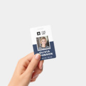Moderne Navy Personeelsfoto ID-badge Badge (Handheld)