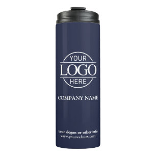 Moderne Navy Promotionele Bedrijf Business Logo Thermosbeker