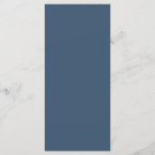Moderne Navy Rand Trouwdag Menu (Achterkant)