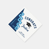 Moderne Navy Roze Afsluitfeest Servet (Hoek)