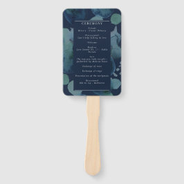Moderne Navy Smaragd Abstracte Aquarel Uitnodiging Handwaaier