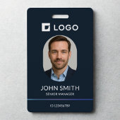 Moderne Navy-werknemersfoto-ID Badge
