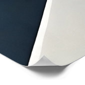 Moderne Navy Wit Gouden Geometrische Laag Poster (Hoek)