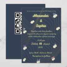 Moderne Navy & Witte Bloem engagement party