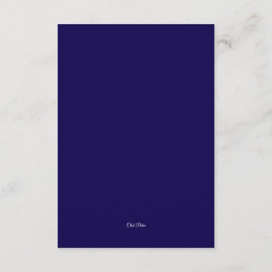 Moderne Navy & Witte Huwelijksdetails kaart (Achterkant)