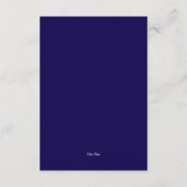 Moderne Navy & Witte Trouwdetails Kaart (Achterkant)