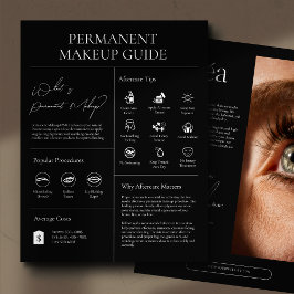 Moderne nazorggids voor permanente cosmetische mak flyer