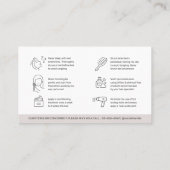 Moderne nazorginstructies visitekaartje (Achterkant)