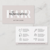 Moderne nazorginstructies visitekaartje (Voorkant / Achterkant)