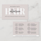Moderne nazorginstructies Visitekaartje (Voorkant / Achterkant)