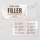 Moderne nazorgkaart voor vulinstructies visitekaartje (Voorkant / Achterkant)