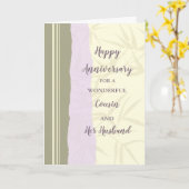 Moderne neef en haar man bruiloft Jubileum Kaart (Gele Bloem)