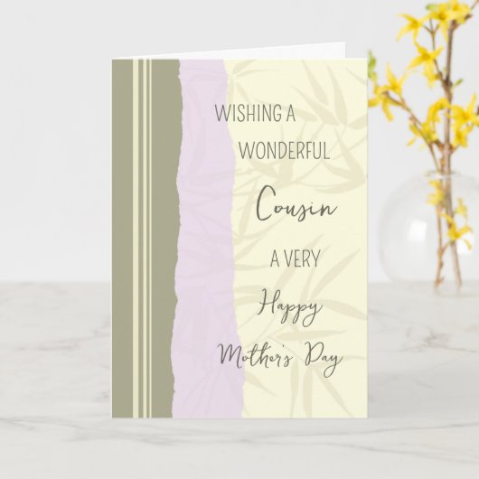 Moderne neef Happy Moederdag Kaart (Gele Bloem)