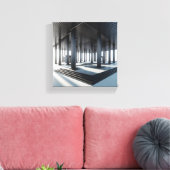 Moderne Neo-Klassieke Architectuur Kunst - 3D Pers Canvas Afdruk (Insitu (Woonkamer))