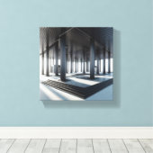 Moderne Neo-Klassieke Architectuur Kunst - 3D Pers Canvas Afdruk (Insitu (Houten vloer))