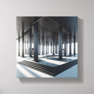 Moderne Neo-Klassieke Architectuur Kunst - 3D Pers Canvas Afdruk