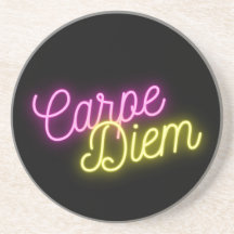 Moderne Neon Carpe Diem Word Art