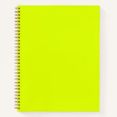 Moderne neon chartreuse groen heldere effen effen notitieboek (Voorkant)
