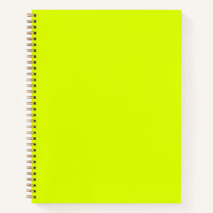 Moderne neon chartreuse groen heldere effen effen notitieboek