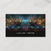 Moderne neon-dj  visitekaartje (Voorkant)