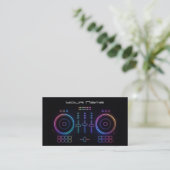 Moderne Neon DJ  Visitekaartje (Staand voorkant)
