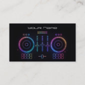 Moderne Neon DJ  Visitekaartje (Voorkant)