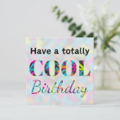 Moderne Neon Effect Graffiti Helemaal Cool Verjaar Kaart (Staand voorkant)