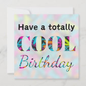 Moderne Neon Effect Graffiti Helemaal Cool Verjaar Kaart (Voorkant)